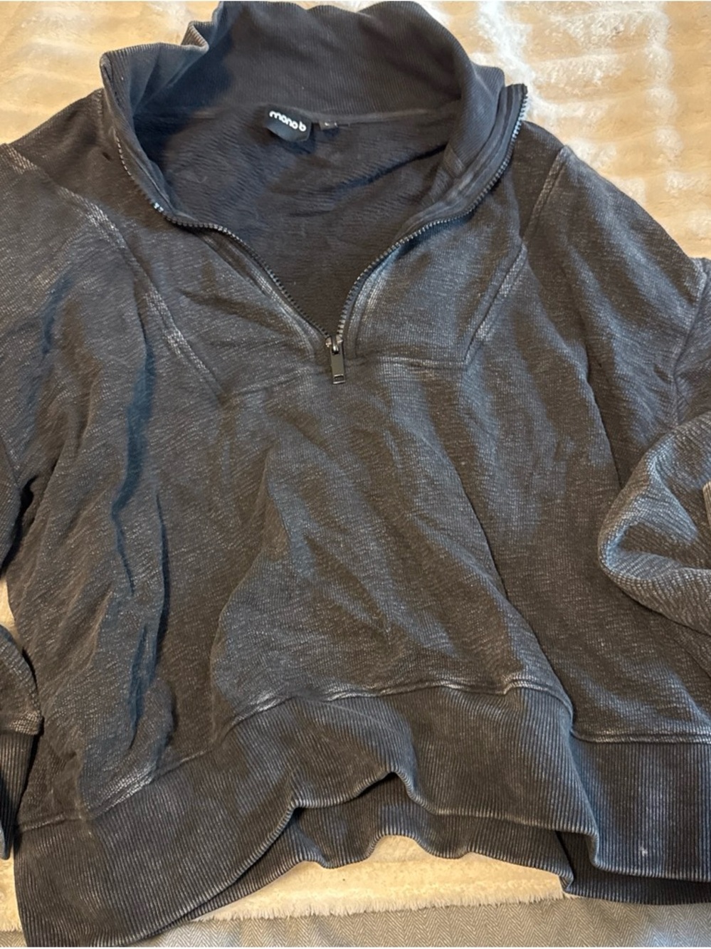 Black Half-Zip Pullover Jacket